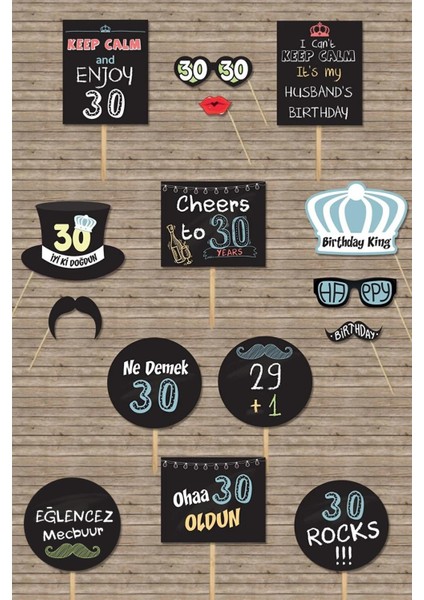 30 Yaş Doğum Günü Konuşma Balonları, Karatahta Konsept