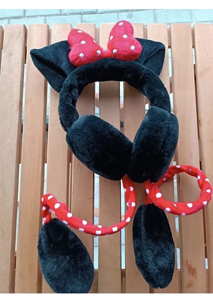 EyER Shoping Kulakları Hareket Eden Sesli Peluş Minnie Mause Kulaklık Taç