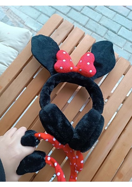 EyER Shoping Kulakları Hareket Eden Sesli Peluş Minnie Mause Kulaklık Taç