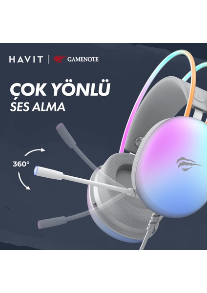 Gamenote H2037D Rgb Gaming Mikrofonlu Oyuncu Kulaklığı 3.5mm Jack