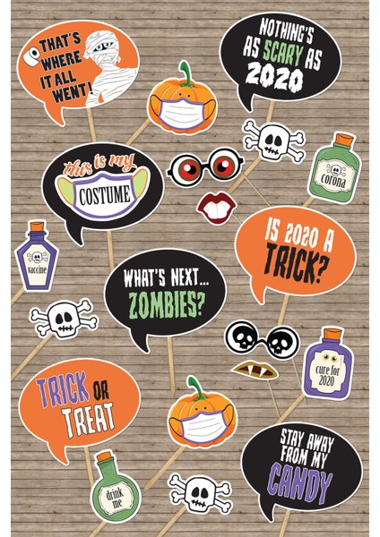 Cadılar Bayramı Konsept Konuşma Balonları