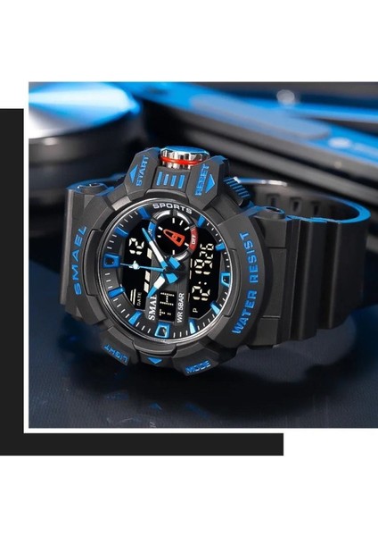 SMAEL Dijital ve Analog Erkek Kol SAATI 8043