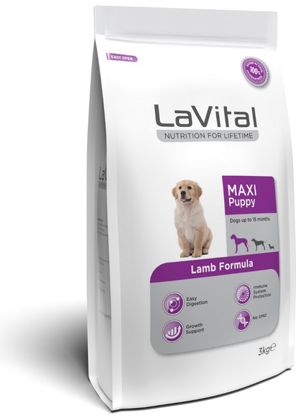 Maxi Puppy Kuzulu Köpek Maması 3 kg