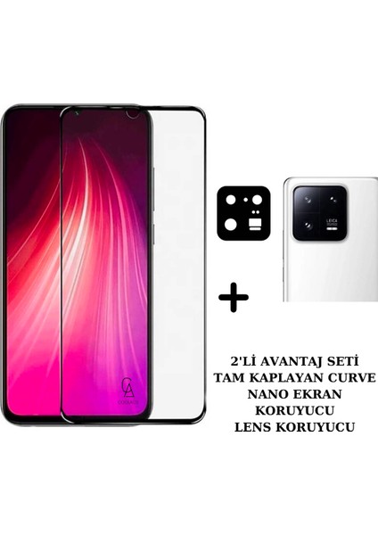 Xiaomi Mi 13 Pro ile Uyumlu Tam Kaplayan Nano Esnek Ekran Koruyucu ve Arka Kamera Koruyucu