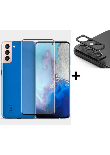 Samsung Galaxy S21 ile Uyumlu Tam Kaplayan Nano Esnek Ekran Koruyucu ve Arka Kamera Koruyucu