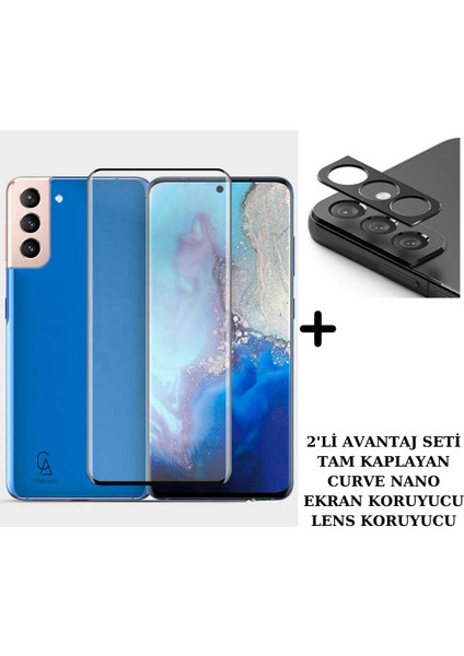Samsung Galaxy S21 ile Uyumlu Tam Kaplayan Nano Esnek Ekran Koruyucu ve Arka Kamera Koruyucu fiyatları