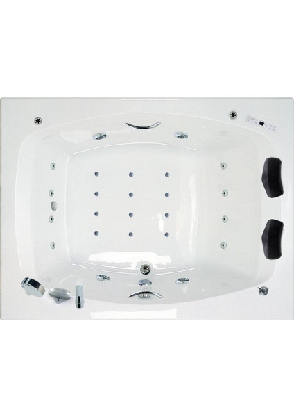 Michigan Jakuzi 185x138 h:63 Comfort Hidromasaj Sistemli Küvet (Gövde + Metal ayak + Ön panel) fiyatları