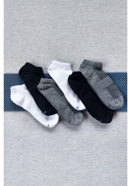 Unisex Patik Çorap 6'lı Set File Örgü Tasarım Yüksek Konfor %78 Pamuk fiyatları
