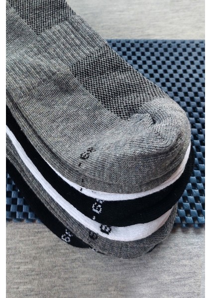 Unisex Patik Çorap 6'lı Set File Örgü Tasarım Yüksek Konfor %78 Pamuk