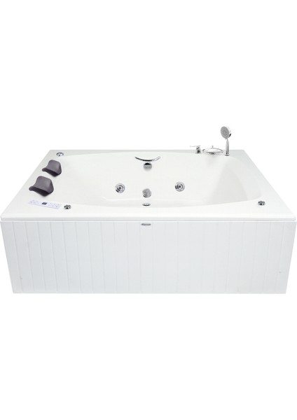 Michigan Jakuzi 185x138 h:63 Comfort Hidromasaj Sistemli Küvet (Gövde + Metal ayak + 4 yön panel)