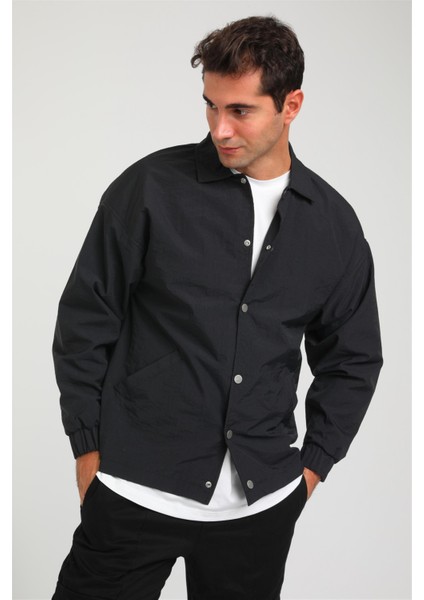 R-2375 Astarlı Çıtçıtlı Kol Ucu Lastikli Ceket