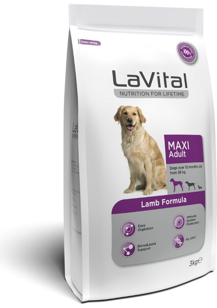 Kuzulu Büyük Irk Yetişkin Köpek Maması 3 kg - 2 Adet