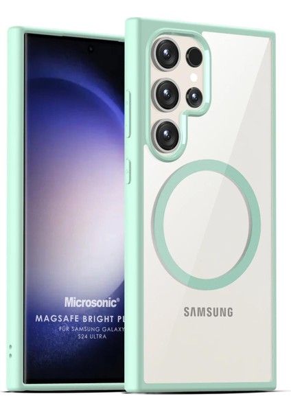 Samsung Galaxy S24 Ultra Kılıf Magsafe Bright Planet Yeşil
