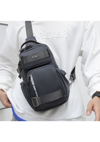 Popüler Erkek Çantası Büyük Kapasiteli Sırt Çantası Oxford Kumaş Göğüs Çantası Erkek Crossbody Çanta Omuzdan Askili Çanta Açık Çok Fonksiyonlu Su Itici (Yurt Dışından)