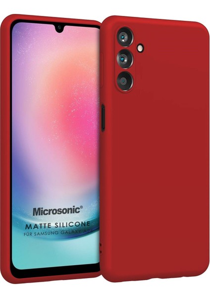 Matte Silicone Samsung Galaxy A25 Kılıf Kırmızı