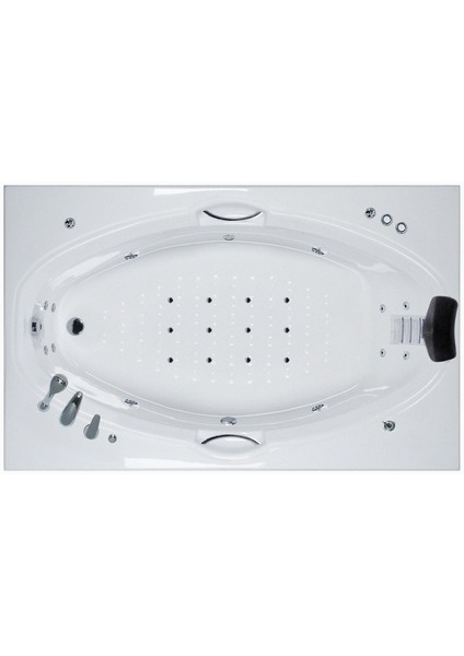 Boston Jakuzi 182x115 h:63 Party Hidromasaj Sistemli Küvet (Gövde + Metal ayak + Ön panel)