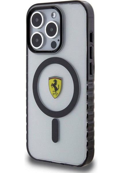 iPhone 15 Pro Max Kılıf Ferrari Orjinal Lisanslı Magsafe Şarj Özellik Tırtıklı Kenar Tasarım Şeffaf fiyatları