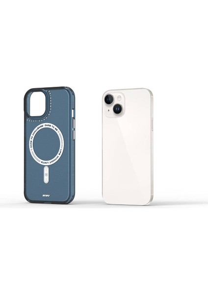 iPhone 15 Kılıf Magsafe Şarj Özellikli Wiwu Basic Color J Serisi Kapak Gri