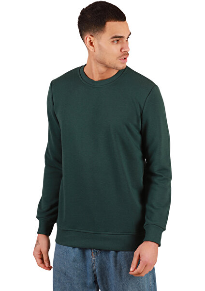 Dk Daksel Special Product Regular Fit Yeşil Erkek Sweatshirt