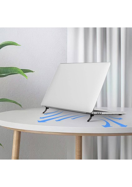 Macbook 13.3" Pro 2020 Uyumlu Transparan Kapak Wiwu Macbook Ishield Standlı Shield Koruyucu