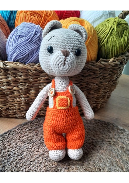 Amigurumi Örgü Organik Oyuncak Bebek Uyku Arkadaşı Sevimli Ayıcık