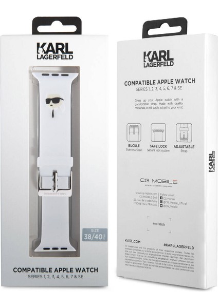 Watch 38MM Uyumlu Kordon Orjinal Lisanslı Ikonik Karl Head Logolu Strap Kayış fırsatları