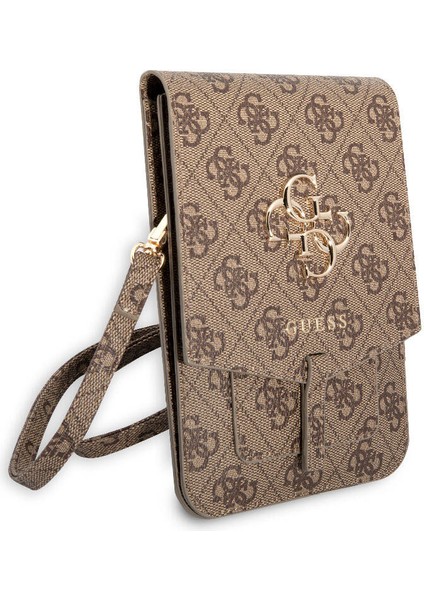 Orjinal Lisanslı Omuz Çantası Askılı Mıknatıs Kapaklı 4g Desen 4g Logolu 5 Hazneli Kahverengi modelleri