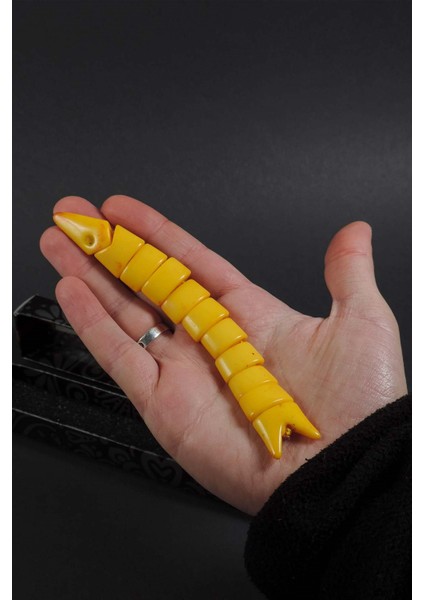 Stres İçin Mat Sarı Renk Balık Tesbih modelleri