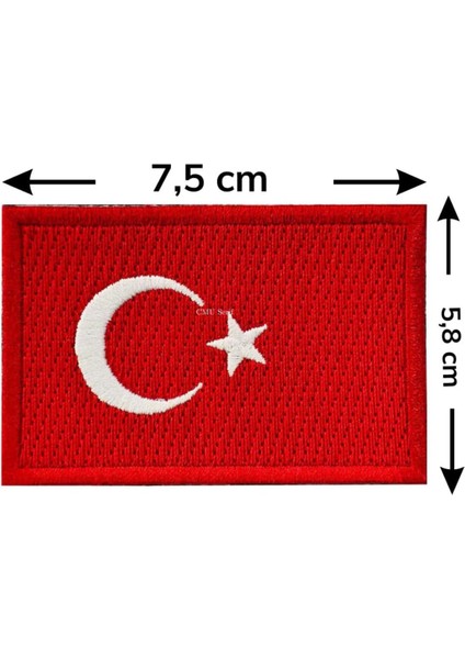 Türk Bayrağı Patch Kırmızı Nakış fiyatları