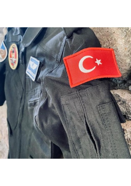 Türk Bayrağı Patch Kırmızı Nakış modelleri