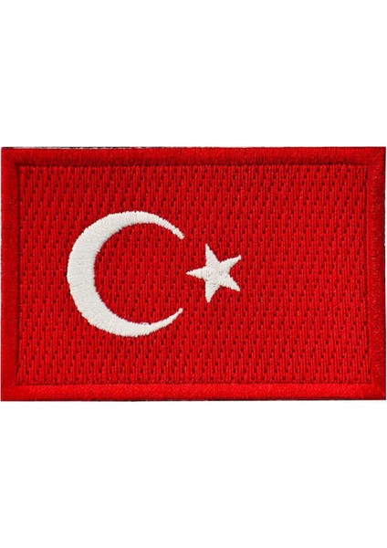 Türk Bayrağı Patch Kırmızı Nakış fırsatları