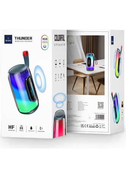 P40 Max Thunder Bluetooth Speaker Hoparlör Mavi
