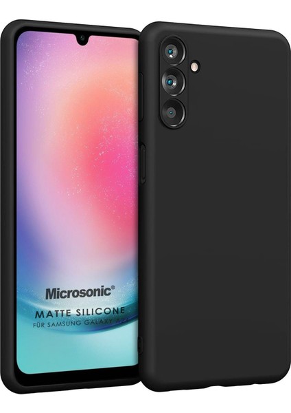 Matte Silicone Samsung Galaxy A25 Kılıf Siyah