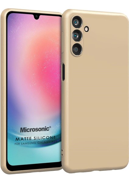 Matte Silicone Samsung Galaxy A25 Kılıf Gold