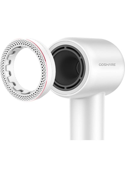 Saç Kurutma ve Fön Makinesi 1600W Coshare HD10E Superflow1 Iyon Teknolojili Isı Dereceli Beyaz modelleri