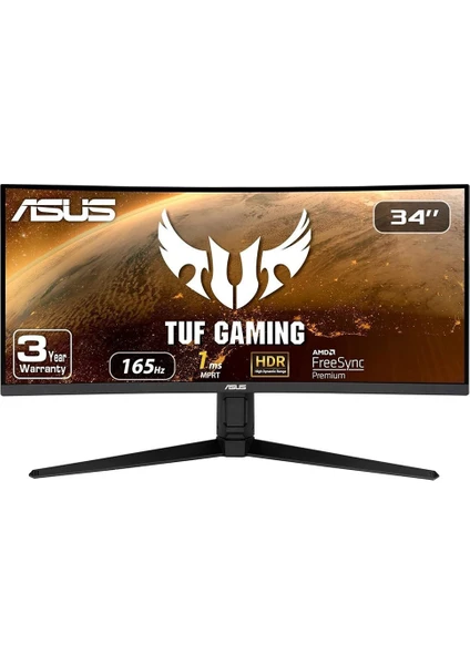 Tuf Gamıng VG34VQL1B 34 Va  Freesync 3440X1440 1ms 165HZ Dp HDMI USB Monitör