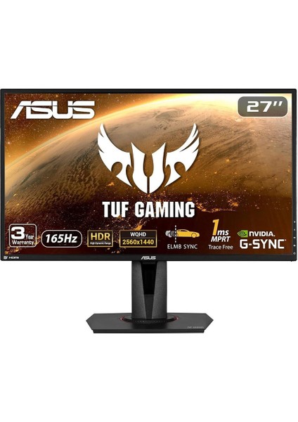 TUF VG27AQ 27" 165Hz 1ms (HDMI+Display) FREESYNC/G-SYNC  QHD IPS Monitör