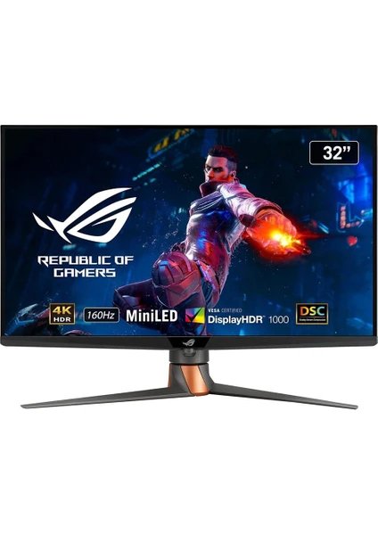 ASUS ROG SWIFT PG32UQXR 32 1MS 160HZ 3840x2160 (QUANTUM DOT HDR1000 10 BIT YUKSEKLIK AYARI HDMI 2.1, DP 2.1 Monitör