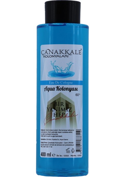 2 Adet - Aqua (Okyanus) Kolonyası - 400 ml - (Pet Şişe)