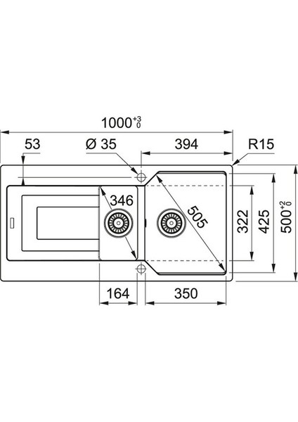 Evye Urban Ubg 651-100 Oyster 1,5 Göz fiyatları