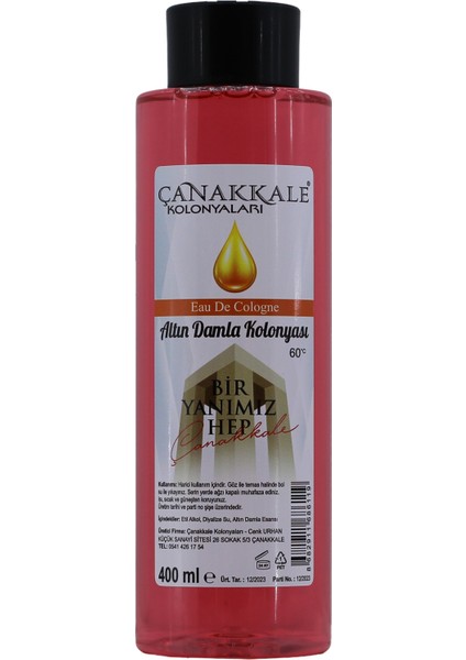 Altın Damla Kolonyası - 400 ml - (Pet Şişe)