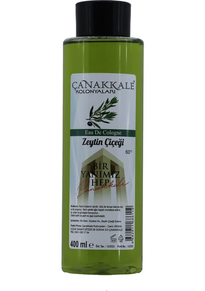 Zeytin Çiçeği Kolonyası - 400 ml - (Pet Şişe)