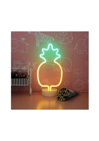 Ananas Neon Gece Lambası