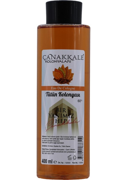 Tütün Kolonyası - 400 ml - (Pet Şişe)