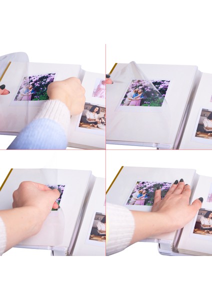 40 Sayfa Yapışkanlı Dantelli Çiçekli Fotoğraf Albümü - 22x25cm indirimleri