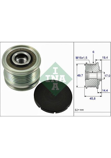 Alternator Kasnagı Mercedes W204 W205 C218 W212 W222 X204 W166 C292 W639 W447 B906 A6461550115