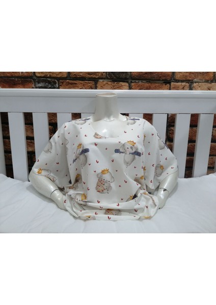 Poplin Kumaş ,pamuklu Bebek Emzirme Önlüğü