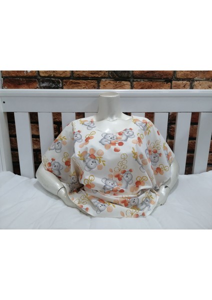 Poplin Kumaş ,pamuklu Bebek Emzirme Önlüğü