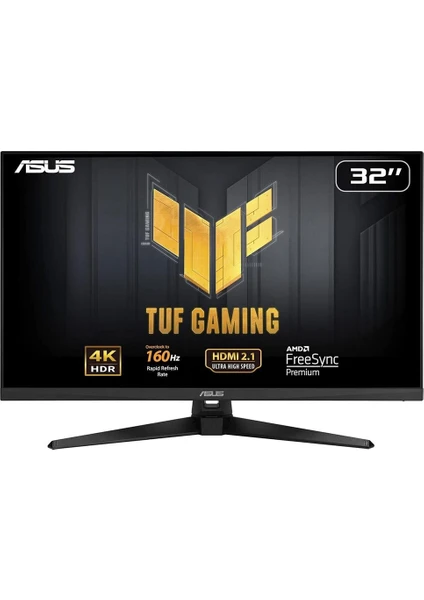 ASUS TUF GAMING VG32UQA1A 31.5 1MS 160HZ 3840x2160 ELMB SYNC,%120 Srgb HDR Monitör