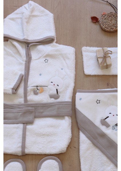 Erkek Bebek Bornoz Takımı Havlu Seti % 100 Pamuk Kumaş STL6444 modelleri